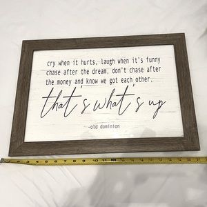 Custom framed Old Dominion Lyrics